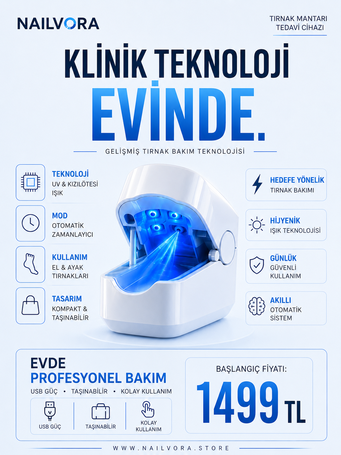 Nailvora MycoFix Mantar Karşıtı Tırnak Cihazı